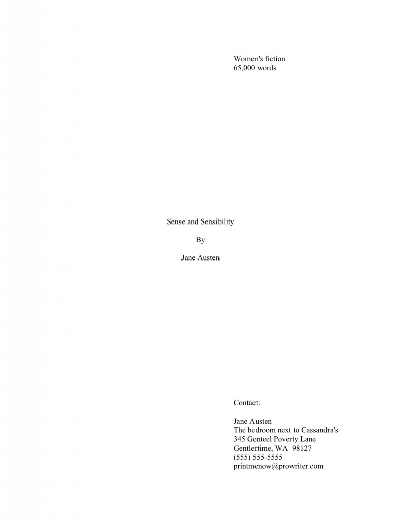 manuscript title page example